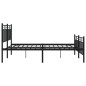 vidaXL Estructura de cama cabecero y pie de cama metal negro 160x200cm vidaXL Estructura de cama cabecero y pie de cama metal negro 160x200cm