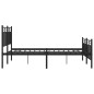 vidaXL Estructura de cama cabecero y pie de cama metal negro 140x200cm