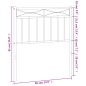 vidaXL Cabecero de metal blanco 80 cm vidaXL Cabecero de metal blanco 80 cm