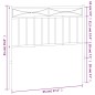vidaXL Cabecero de metal negro 90 cm