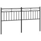 vidaXL Cabecero de metal negro 150 cm