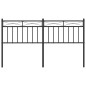 vidaXL Cabecero de metal negro 150 cm