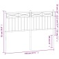vidaXL Cabecero de metal negro 150 cm