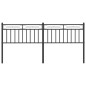 vidaXL Cabecero de metal negro 180 cm vidaXL Cabecero de metal negro 180 cm
