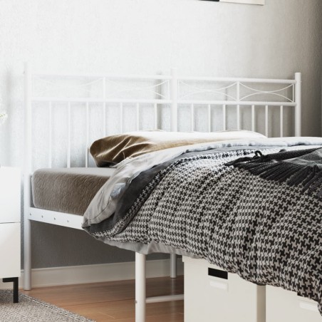 vidaXL Cabecero de metal blanco 140 cm