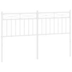 vidaXL Cabecero de metal blanco 140 cm