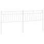 vidaXL Cabecero de metal blanco 200 cm