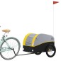 vidaXL Remolque para bicicleta hierro negro y amarillo 45 kg vidaXL Remolque para bicicleta hierro negro y amarillo 45 kg