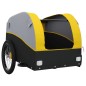 vidaXL Remolque para bicicleta hierro negro y amarillo 45 kg vidaXL Remolque para bicicleta hierro negro y amarillo 45 kg