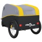 vidaXL Remolque para bicicleta hierro negro y amarillo 45 kg vidaXL Remolque para bicicleta hierro negro y amarillo 45 kg