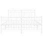 vidaXL Estructura cama metal con cabecero y estribo blanco 140x200 cm vidaXL Estructura cama metal con cabecero y estribo blanco 140x200 cm