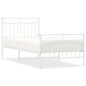 vidaXL Estructura cama metal con cabecero y pie cama blanca 90x190 cm vidaXL Estructura cama metal con cabecero y pie cama blanca 90x190 cm