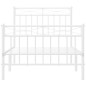 vidaXL Estructura cama metal con cabecero y pie cama blanca 90x190 cm vidaXL Estructura cama metal con cabecero y pie cama blanca 90x190 cm