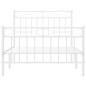 vidaXL Estructura cama metal cabecero y pie de cama blanca 100x190 cm
