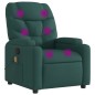 vidaXL Sillón de masaje reclinable de tela verde oscuro vidaXL Sillón de masaje reclinable de tela verde oscuro