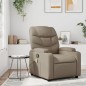vidaXL Sillón de masaje reclinable cuero sintético color capuchino vidaXL Sillón de masaje reclinable cuero sintético color capuchino