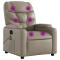 vidaXL Sillón de masaje reclinable cuero sintético color capuchino vidaXL Sillón de masaje reclinable cuero sintético color capuchino