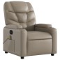 vidaXL Sillón de masaje reclinable cuero sintético color capuchino vidaXL Sillón de masaje reclinable cuero sintético color capuchino