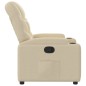 vidaXL Sillón reclinable de tela crema vidaXL Sillón reclinable de tela crema