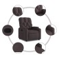 vidaXL Sillón reclinable de tela marrón oscuro vidaXL Sillón reclinable de tela marrón oscuro