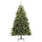 vidaXL Árbol de Navidad artificial con bisagras 300 LED y bolas 210 cm vidaXL Árbol de Navidad artificial con bisagras 300 LED y bolas 210 cm