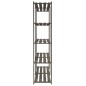 vidaXL Estantería de 5 niveles madera maciza pino gris 170x38x170 cm