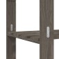 vidaXL Estantería de 5 niveles madera maciza pino gris 170x38x170 cm