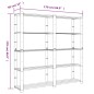 vidaXL Estantería de 5 niveles madera maciza pino gris 170x38x170 cm