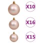 vidaXL Árbol de Navidad artificial con bisagras 300 LED y bolas 240 cm vidaXL Árbol de Navidad artificial con bisagras 300 LED y bolas 240 cm