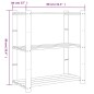 vidaXL Estantería de 3 niveles madera maciza pino gris 80x38x90 cm vidaXL Estantería de 3 niveles madera maciza pino gris 80x38x90 cm