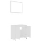 vidaXL Conjunto de muebles de baño madera contrachapada blanco vidaXL Conjunto de muebles de baño madera contrachapada blanco