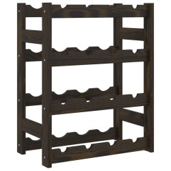 vidaXL Botellero para 16 botellas madera maciza de pino negro