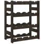 vidaXL Botellero para 16 botellas madera maciza de pino negro vidaXL Botellero para 16 botellas madera maciza de pino negro