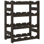 vidaXL Botellero para 16 botellas madera maciza de pino negro vidaXL Botellero para 16 botellas madera maciza de pino negro