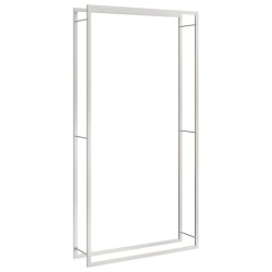 vidaXL Estante para leña acero inoxidable 110x28x214 cm