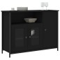 vidaXL Aparador de madera de ingeniería negro 100x35x75 cm vidaXL Aparador de madera de ingeniería negro 100x35x75 cm