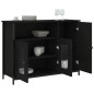 vidaXL Aparador de madera de ingeniería negro 100x35x75 cm vidaXL Aparador de madera de ingeniería negro 100x35x75 cm