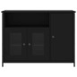 vidaXL Aparador de madera de ingeniería negro 100x35x75 cm vidaXL Aparador de madera de ingeniería negro 100x35x75 cm