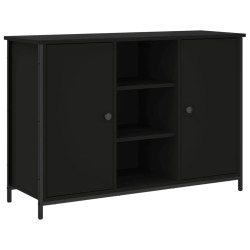 vidaXL Aparador de madera de ingeniería negro 100x35x70 cm