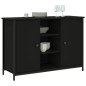 vidaXL Aparador de madera de ingeniería negro 100x35x70 cm