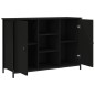 vidaXL Aparador de madera de ingeniería negro 100x35x70 cm