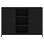 vidaXL Aparador de madera de ingeniería negro 100x35x70 cm
