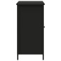 vidaXL Aparador de madera de ingeniería negro 100x35x70 cm