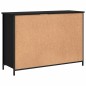 vidaXL Aparador de madera de ingeniería negro 100x35x70 cm