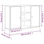 vidaXL Aparador de madera de ingeniería negro 100x35x70 cm