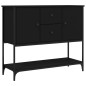 vidaXL Aparador de madera de ingeniería negro 100x36x85 cm vidaXL Aparador de madera de ingeniería negro 100x36x85 cm