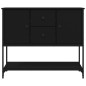vidaXL Aparador de madera de ingeniería negro 100x36x85 cm vidaXL Aparador de madera de ingeniería negro 100x36x85 cm