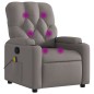 vidaXL Sillón de masaje reclinable de tela gris taupé vidaXL Sillón de masaje reclinable de tela gris taupé