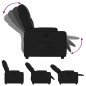 vidaXL Sillón reclinable de cuero sintético negro