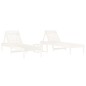 vidaXL Tumbonas con mesa 2 uds madera maciza de pino blanco vidaXL Tumbonas con mesa 2 uds madera maciza de pino blanco